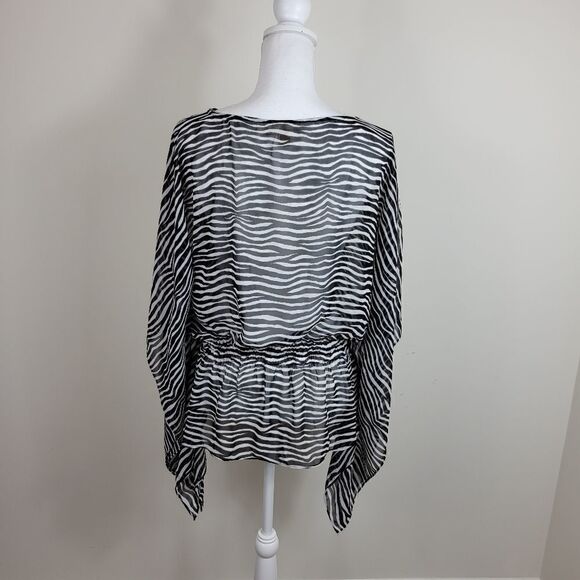 Michael Kors Zebra Print Blouse S/M#012 - Picture 10 of 13